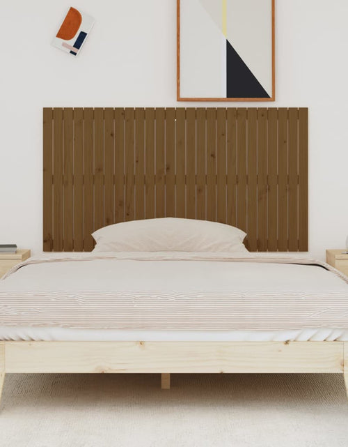 Încărcați imaginea în vizualizatorul Galerie, Tăblie de pat pentru perete, maro miere, 166x3x90 cm, lemn pin - Lando
