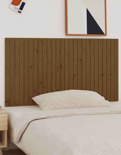 Încărcați imaginea în vizualizatorul Galerie, Tăblie de pat pentru perete, maro miere, 166x3x90 cm, lemn pin - Lando

