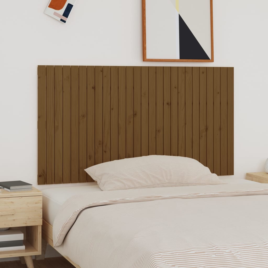 Tăblie de pat pentru perete, maro miere, 166x3x90 cm, lemn pin - Lando
