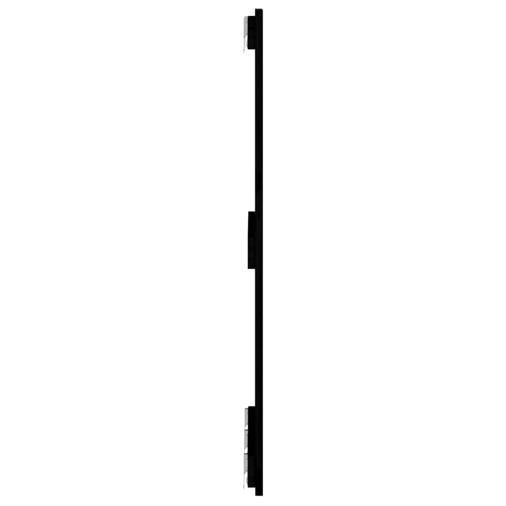 Tăblie de pat pentru perete, negru, 166x3x90 cm, lemn masiv pin - Lando