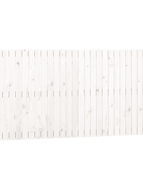 Încărcați imaginea în vizualizatorul Galerie, Tăblie de pat pentru perete, alb, 185x3x90 cm, lemn masiv pin - Lando
