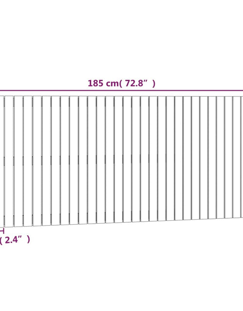 Загрузите изображение в средство просмотра галереи, Tăblie de pat pentru perete, gri, 185x3x90 cm, lemn masiv pin - Lando
