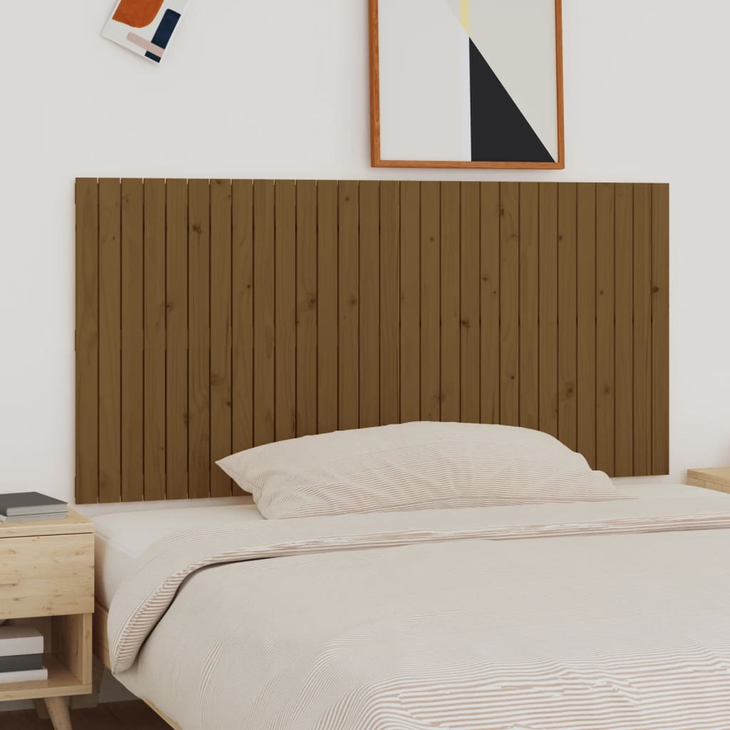 Tăblie de pat pentru perete, maro miere, 185x3x90 cm, lemn pin - Lando