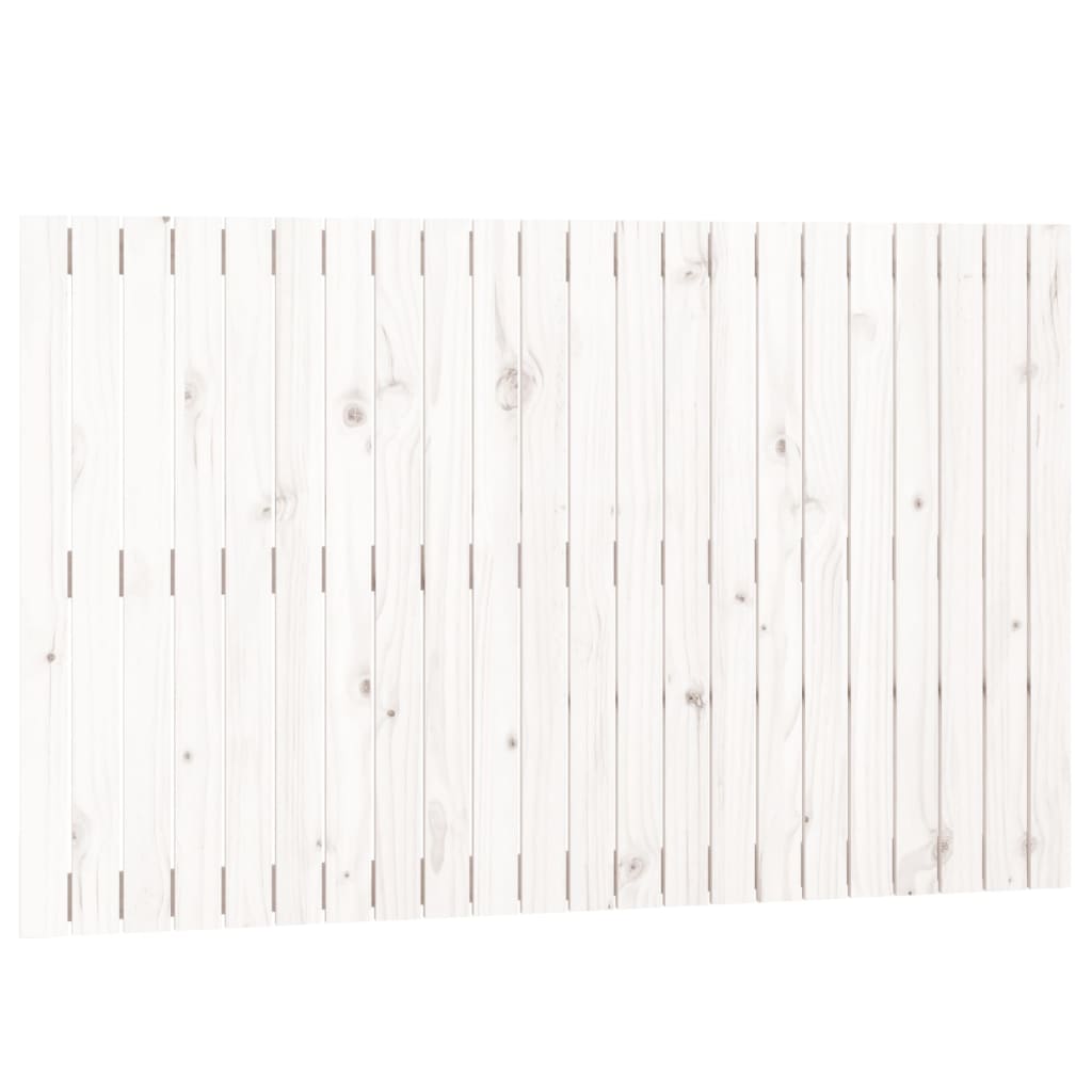 Tăblie de pat pentru perete, alb, 140x3x90 cm, lemn masiv pin - Lando