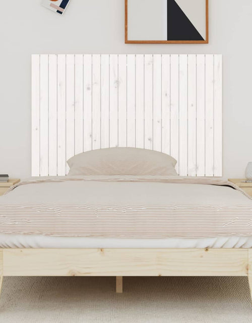 Загрузите изображение в средство просмотра галереи, Tăblie de pat pentru perete, alb, 140x3x90 cm, lemn masiv pin - Lando
