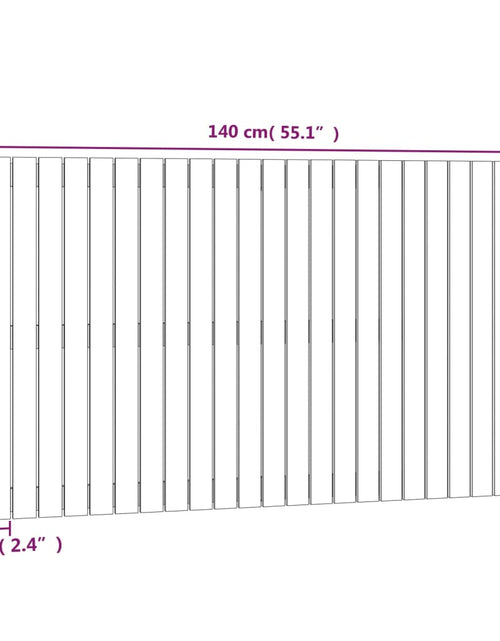 Încărcați imaginea în vizualizatorul Galerie, Tăblie de pat pentru perete, alb, 140x3x90 cm, lemn masiv pin - Lando
