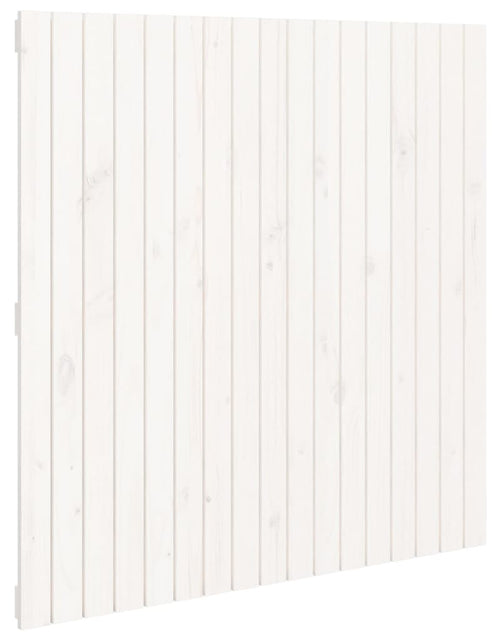 Загрузите изображение в средство просмотра галереи, Tăblie de pat pentru perete, alb, 108x3x110 cm, lemn masiv pin - Lando
