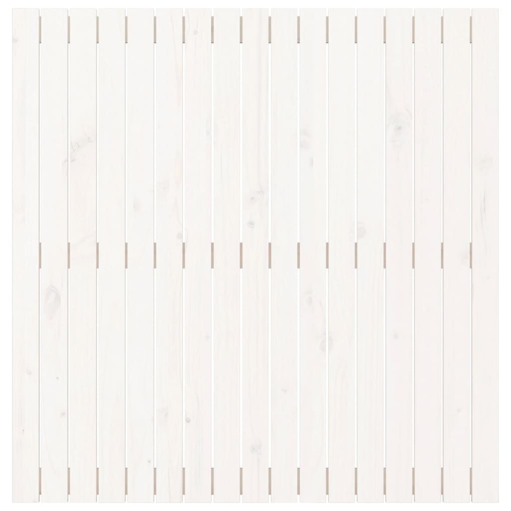 Tăblie de pat pentru perete, alb, 108x3x110 cm, lemn masiv pin - Lando