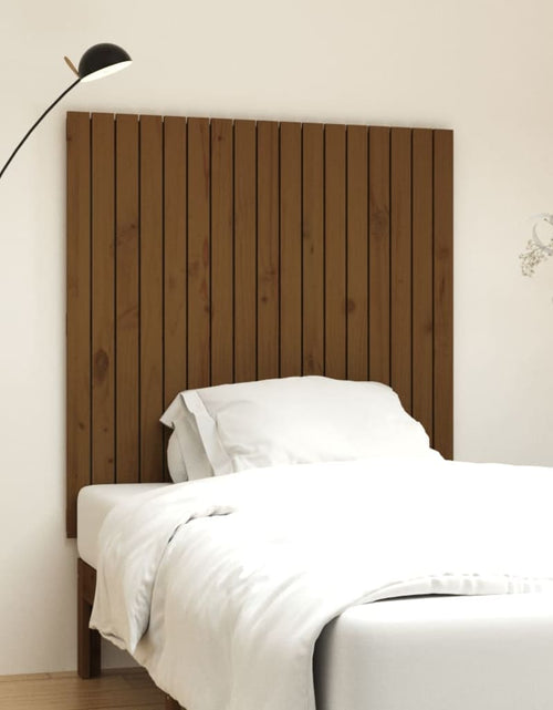 Încărcați imaginea în vizualizatorul Galerie, Tăblie de pat pentru perete, maro miere, 108x3x110 cm, lemn pin - Lando

