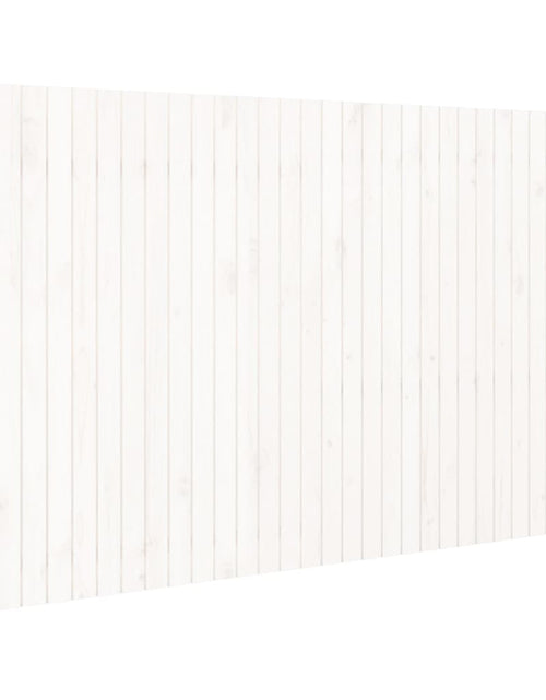 Загрузите изображение в средство просмотра галереи, Tăblie de pat pentru perete, alb, 204x3x110 cm, lemn masiv pin - Lando
