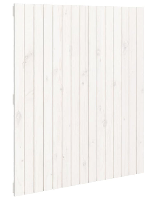 Încărcați imaginea în vizualizatorul Galerie, Tăblie de pat pentru perete, alb, 95,5x3x110 cm, lemn masiv pin - Lando
