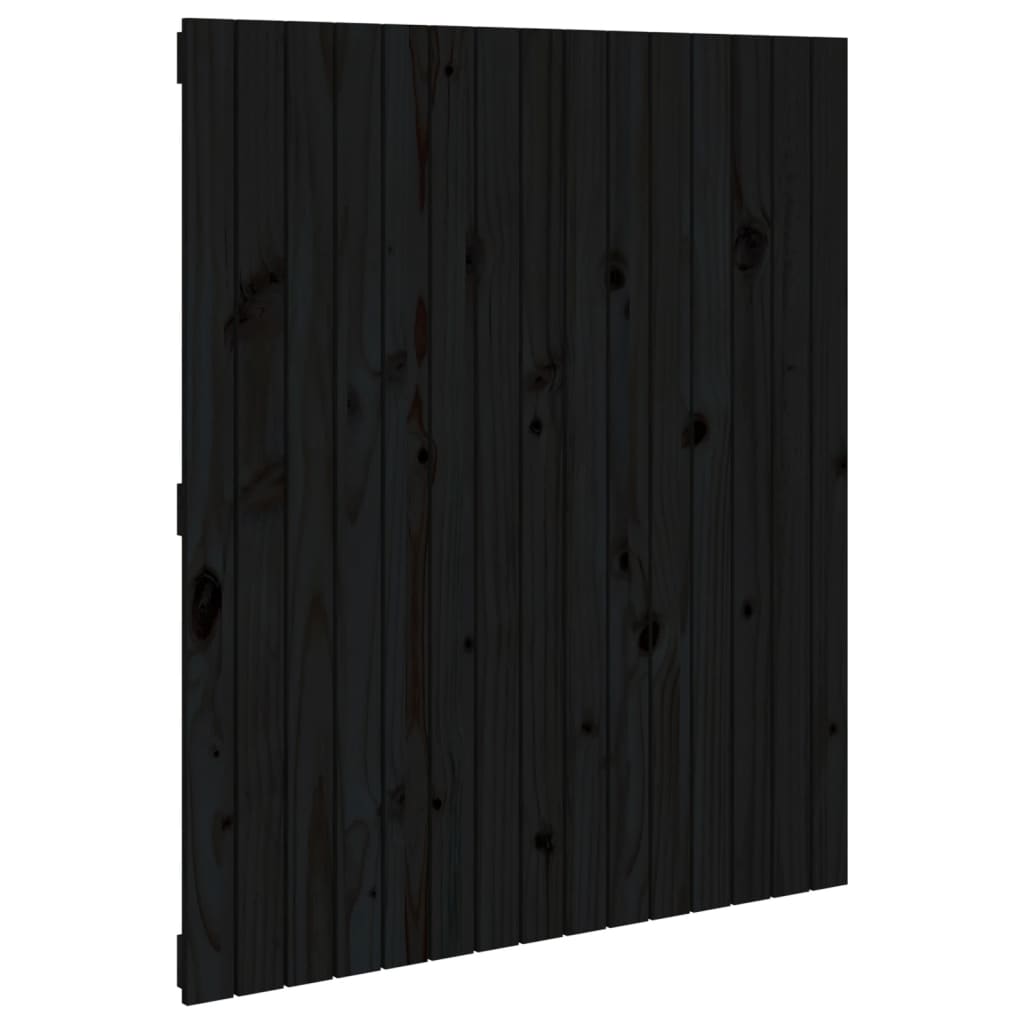 Tăblie de pat pentru perete, negru 95,5x3x110 cm lemn masiv pin - Lando