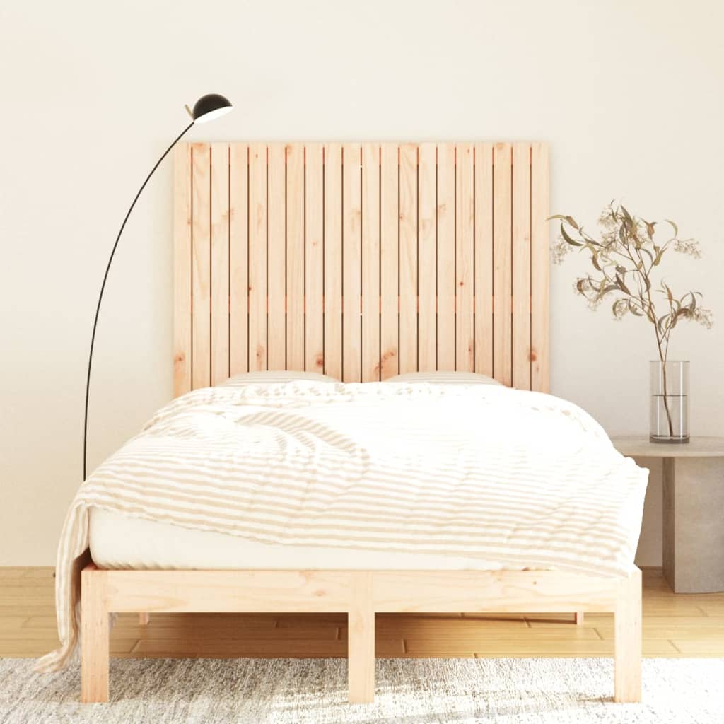 Tăblie de pat pentru perete, 127,5x3x110 cm, lemn masiv de pin - Lando