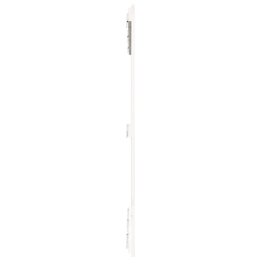 Tăblie de pat pentru perete, alb, 127,5x3x110 cm lemn masiv pin - Lando