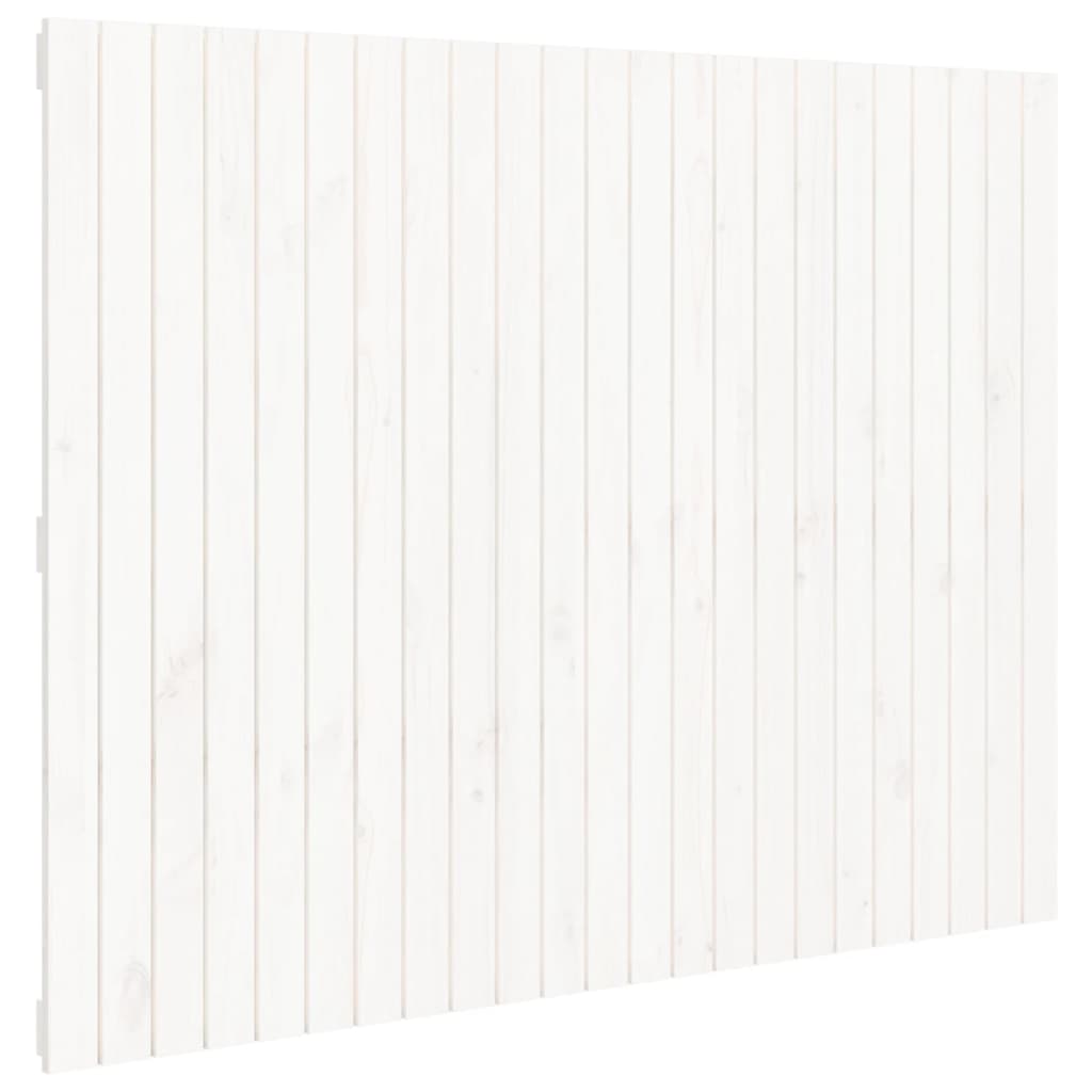Tăblie de pat pentru perete, alb, 146,5x3x110 cm lemn masiv pin - Lando