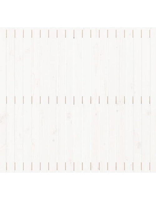 Încărcați imaginea în vizualizatorul Galerie, Tăblie de pat pentru perete, alb, 146,5x3x110 cm lemn masiv pin - Lando
