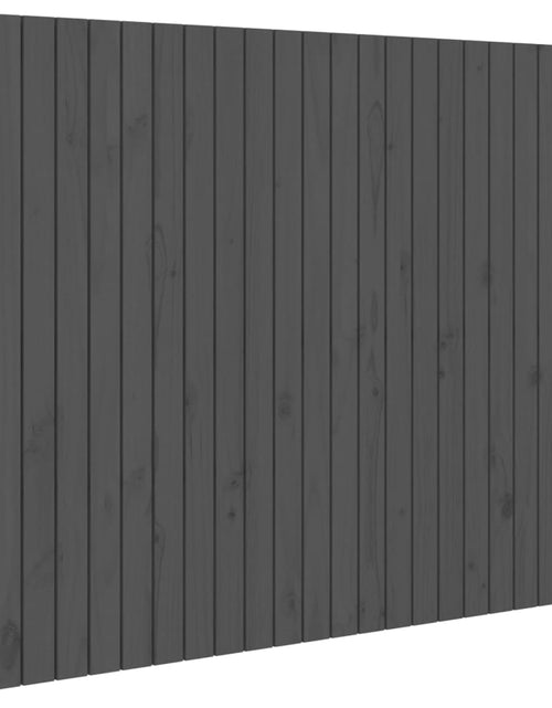Încărcați imaginea în vizualizatorul Galerie, Tăblie de pat pentru perete, gri, 146,5x3x110 cm lemn masiv pin - Lando
