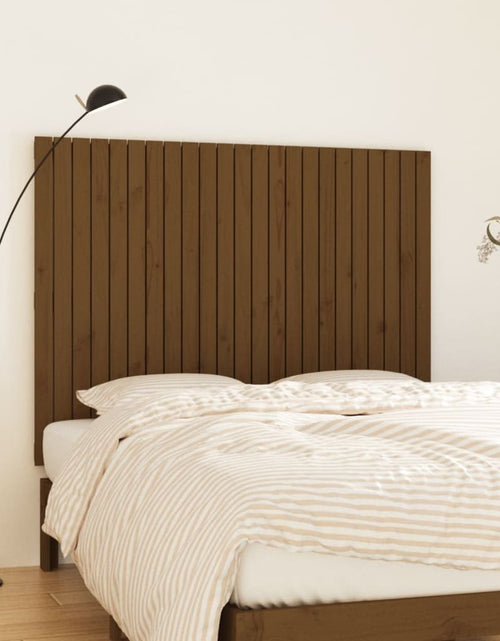 Încărcați imaginea în vizualizatorul Galerie, Tăblie de pat pentru perete maro miere 146,5x3x110 cm lemn pin - Lando

