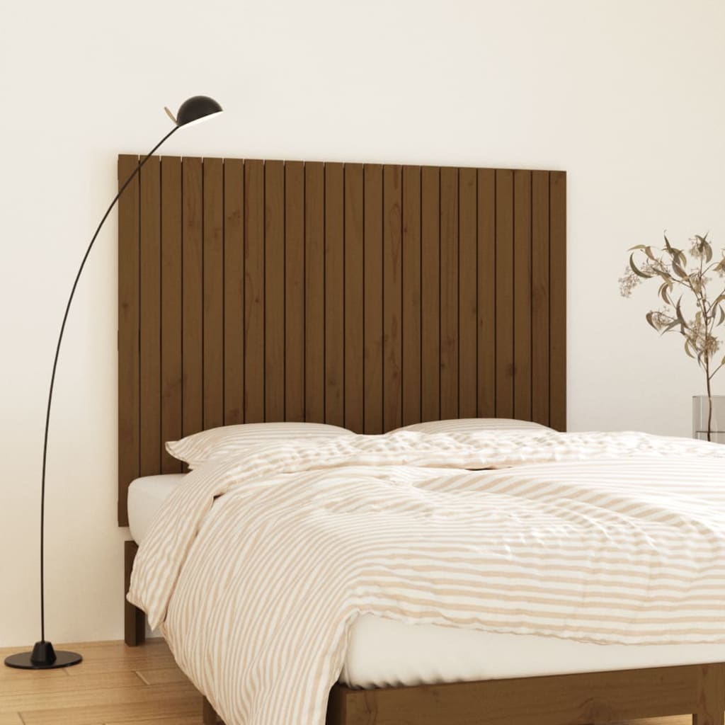 Tăblie de pat pentru perete maro miere 146,5x3x110 cm lemn pin - Lando