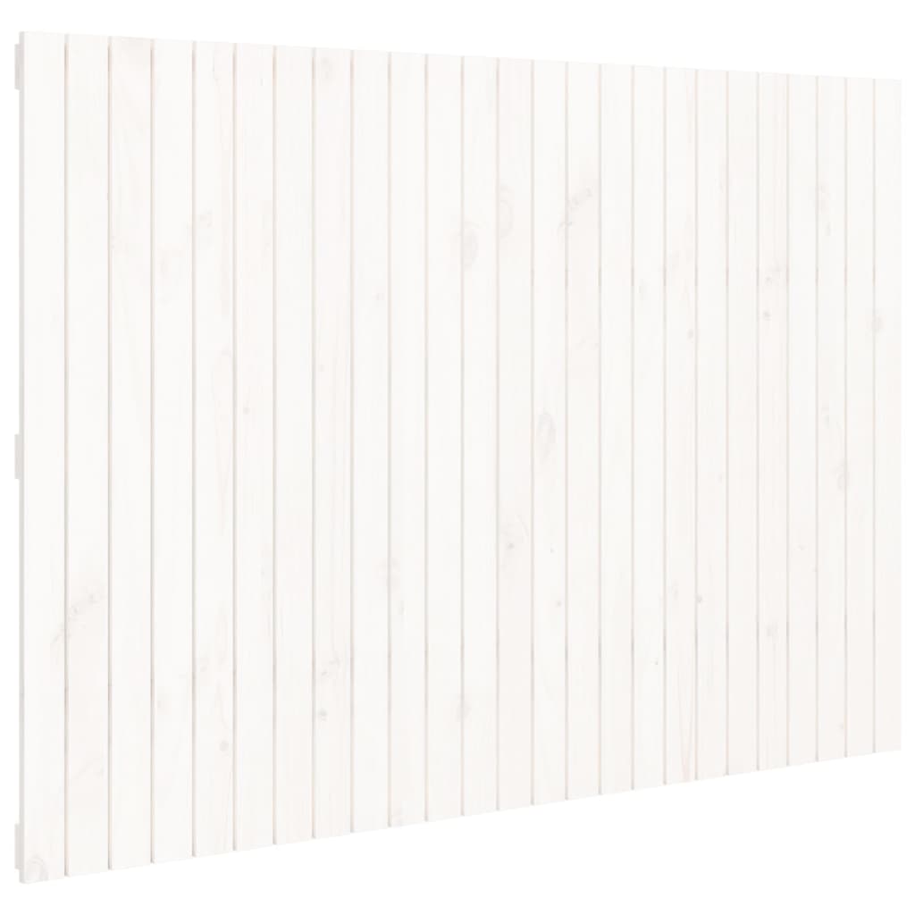 Tăblie de pat pentru perete, alb, 159,5x3x110 cm lemn masiv pin - Lando