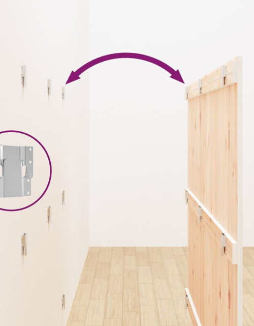 Загрузите изображение в средство просмотра галереи, Tăblie de pat pentru perete, alb, 159,5x3x110 cm lemn masiv pin - Lando
