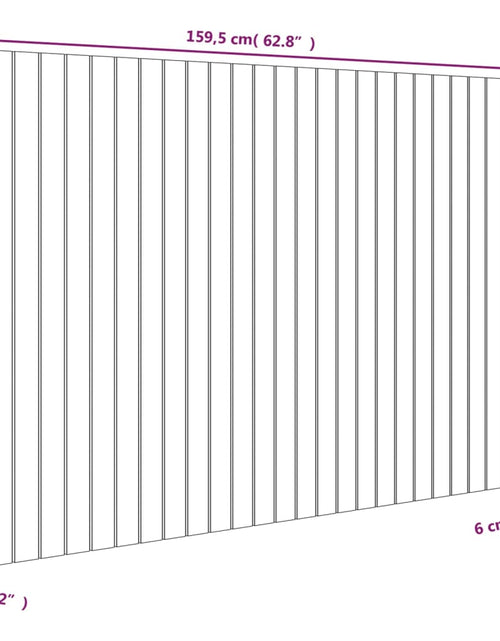 Încărcați imaginea în vizualizatorul Galerie, Tăblie de pat pentru perete, alb, 159,5x3x110 cm lemn masiv pin - Lando
