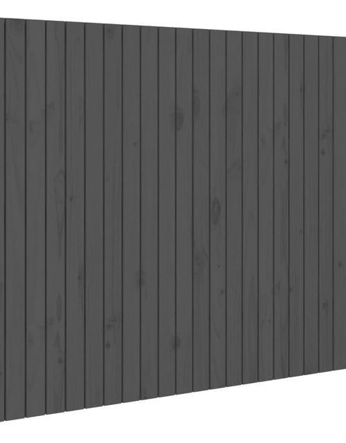 Загрузите изображение в средство просмотра галереи, Tăblie de pat pentru perete, gri, 159,5x3x110 cm lemn masiv pin - Lando
