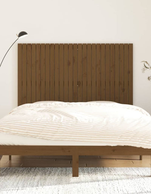 Încărcați imaginea în vizualizatorul Galerie, Tăblie de pat pentru perete, maro miere 159,5x3x110 cm lemn pin - Lando
