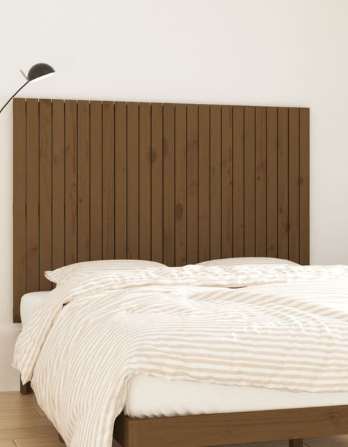 Încărcați imaginea în vizualizatorul Galerie, Tăblie de pat pentru perete, maro miere 159,5x3x110 cm lemn pin - Lando
