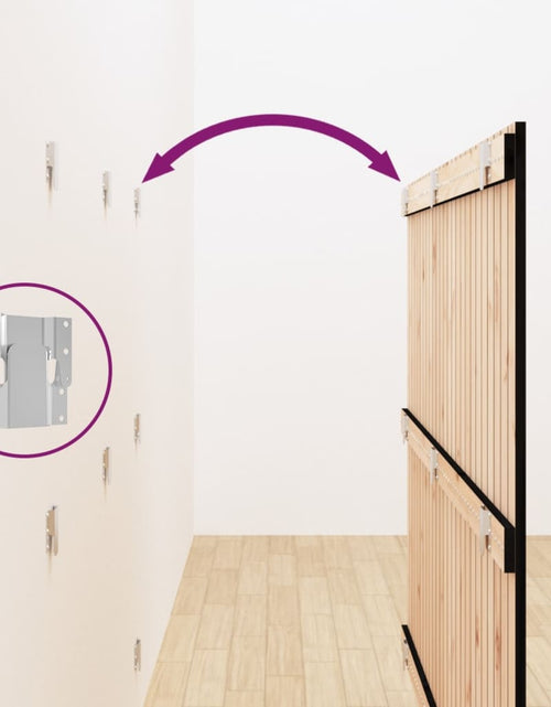 Încărcați imaginea în vizualizatorul Galerie, Tăblie de pat pentru perete negru 159,5x3x110 cm lemn masiv pin - Lando
