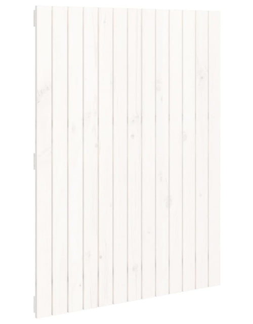 Загрузите изображение в средство просмотра галереи, Tăblie de pat pentru perete, alb, 82,5x3x110 cm, lemn masiv pin - Lando
