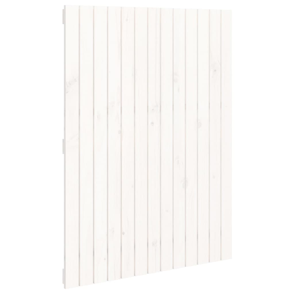 Tăblie de pat pentru perete, alb, 82,5x3x110 cm, lemn masiv pin - Lando