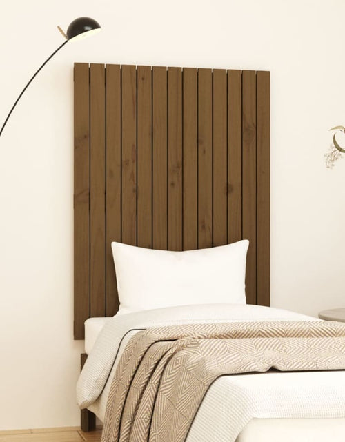 Încărcați imaginea în vizualizatorul Galerie, Tăblie de pat pentru perete, maro miere, 82,5x3x110 cm lemn pin - Lando

