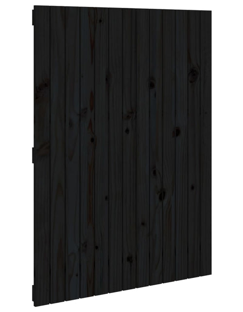 Încărcați imaginea în vizualizatorul Galerie, Tăblie de pat pentru perete, negru 82,5x3x110 cm lemn masiv pin - Lando
