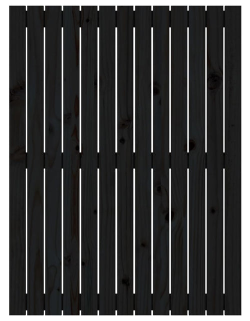 Загрузите изображение в средство просмотра галереи, Tăblie de pat pentru perete, negru 82,5x3x110 cm lemn masiv pin - Lando
