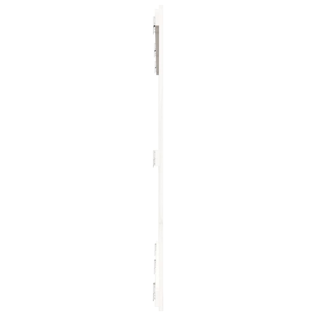 Tăblie de pat pentru perete, alb, 166x3x110 cm, lemn masiv pin - Lando