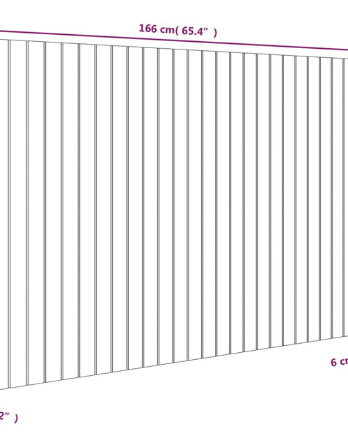 Загрузите изображение в средство просмотра галереи, Tăblie de pat pentru perete, gri, 166x3x110 cm, lemn masiv pin - Lando
