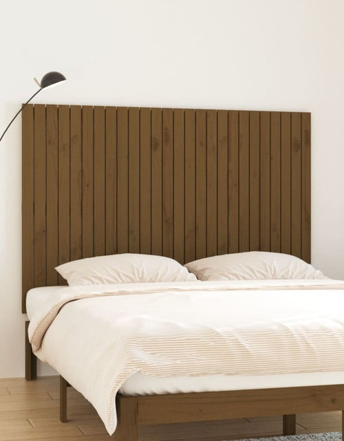 Încărcați imaginea în vizualizatorul Galerie, Tăblie de pat pentru perete, maro miere, 166x3x110 cm, lemn pin - Lando
