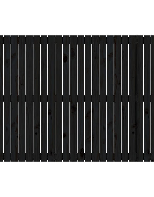 Încărcați imaginea în vizualizatorul Galerie, Tăblie de pat pentru perete, negru, 166x3x110 cm lemn masiv pin - Lando
