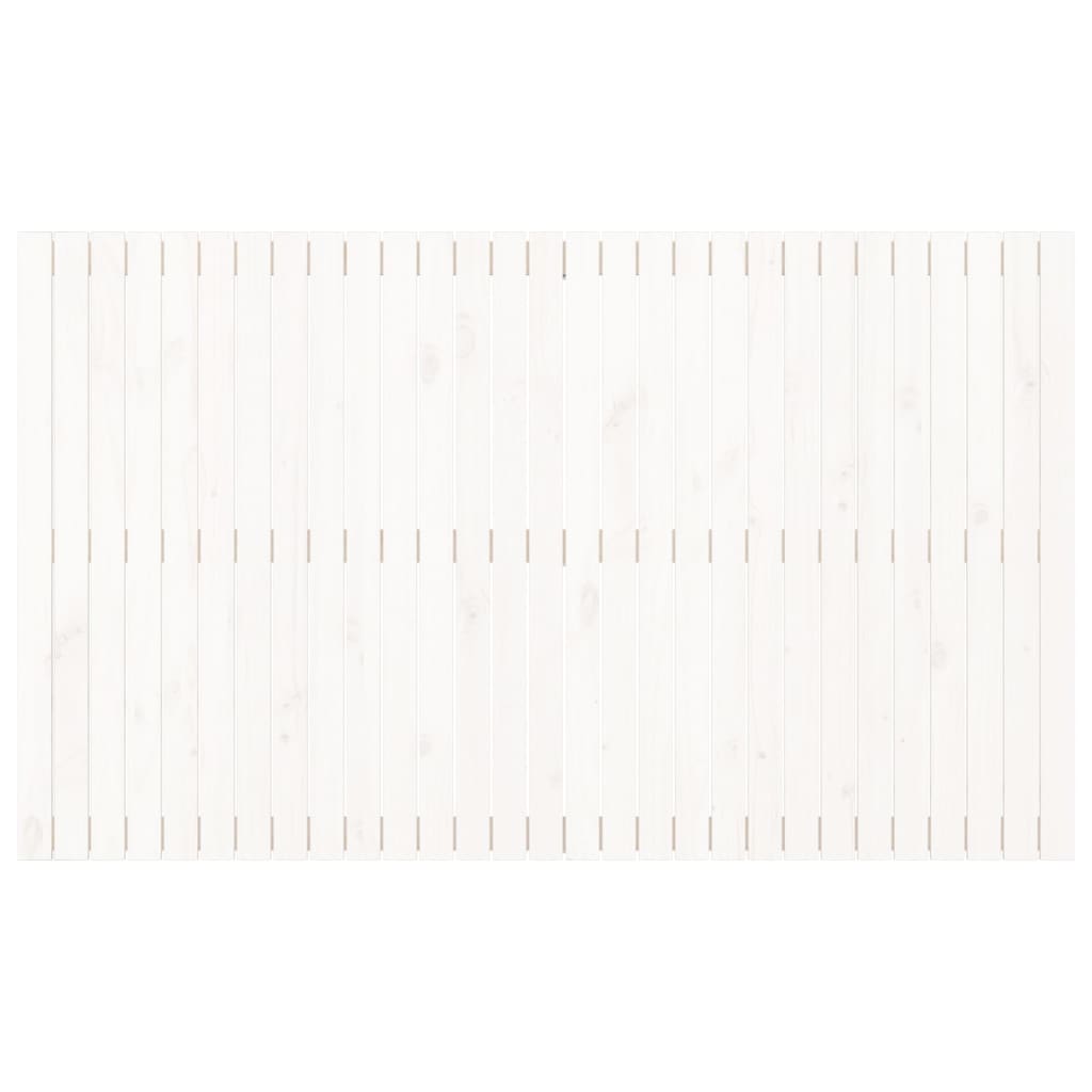 Tăblie de pat pentru perete, alb, 185x3x110 cm, lemn masiv pin - Lando