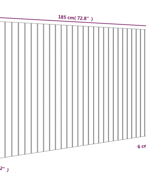 Загрузите изображение в средство просмотра галереи, Tăblie de pat pentru perete, alb, 185x3x110 cm, lemn masiv pin - Lando
