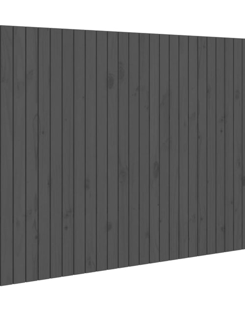 Загрузите изображение в средство просмотра галереи, Tăblie de pat pentru perete, gri, 185x3x110 cm, lemn masiv pin - Lando

