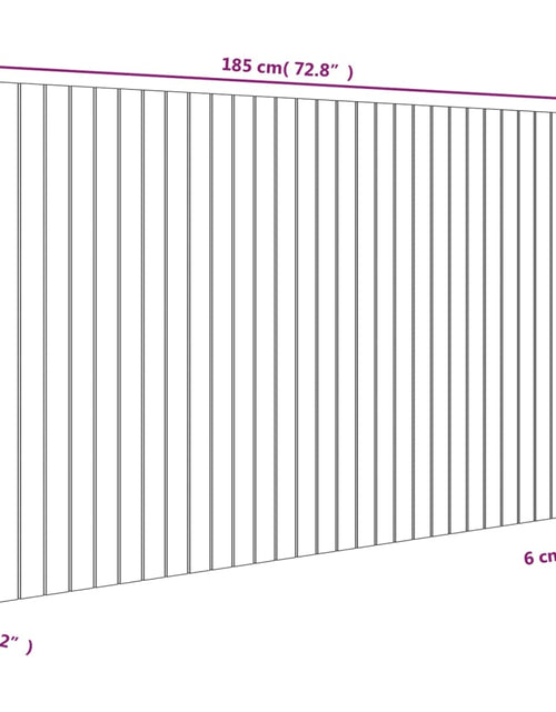 Încărcați imaginea în vizualizatorul Galerie, Tăblie de pat pentru perete, gri, 185x3x110 cm, lemn masiv pin - Lando

