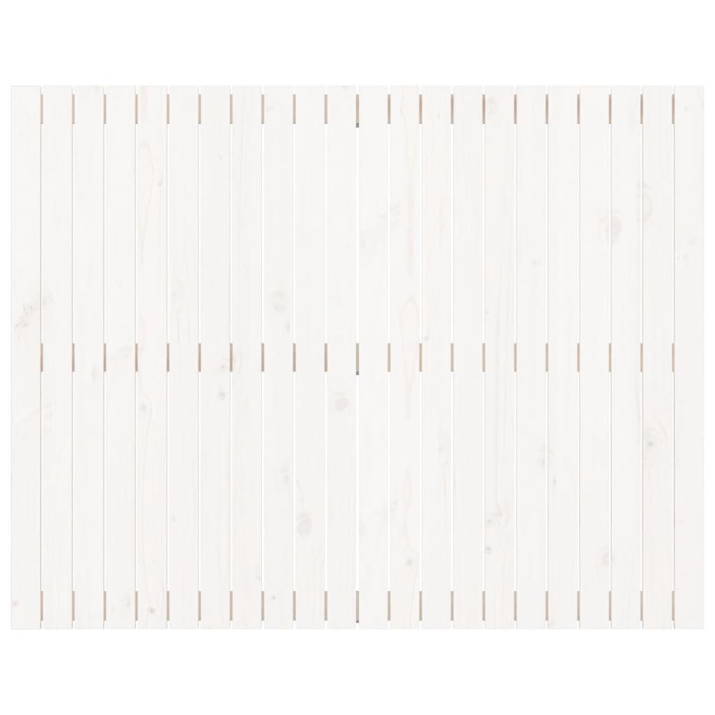 Tăblie de pat pentru perete, alb, 140x3x110 cm, lemn masiv pin - Lando