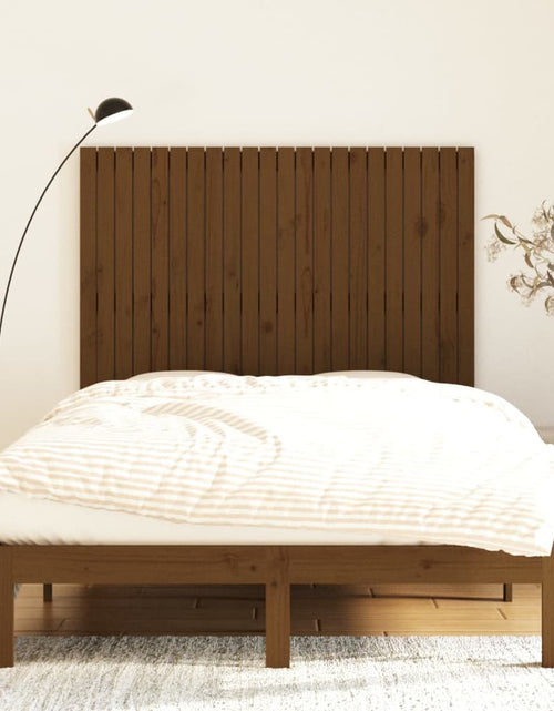 Încărcați imaginea în vizualizatorul Galerie, Tăblie de pat pentru perete, maro miere, 140x3x110 cm, lemn pin - Lando
