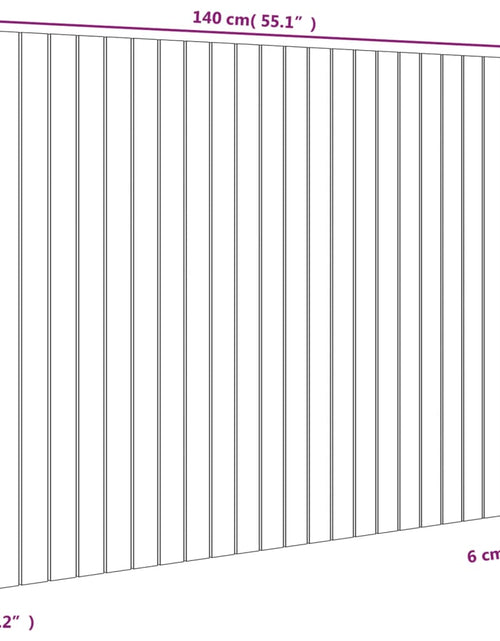Загрузите изображение в средство просмотра галереи, Tăblie de pat pentru perete, maro miere, 140x3x110 cm, lemn pin - Lando

