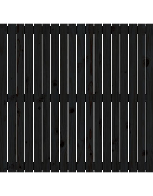Încărcați imaginea în vizualizatorul Galerie, Tăblie de pat pentru perete, negru, 140x3x110 cm lemn masiv pin - Lando
