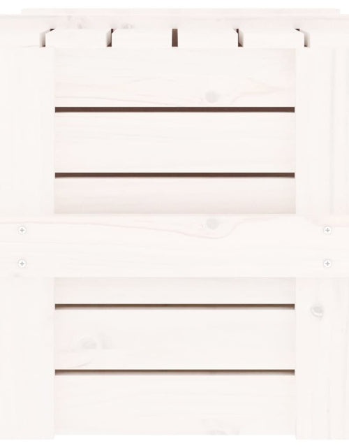 Încărcați imaginea în vizualizatorul Galerie, Cutie de depozitare, alb, 58x40,5x42 cm, lemn masiv de pin Lando - Lando
