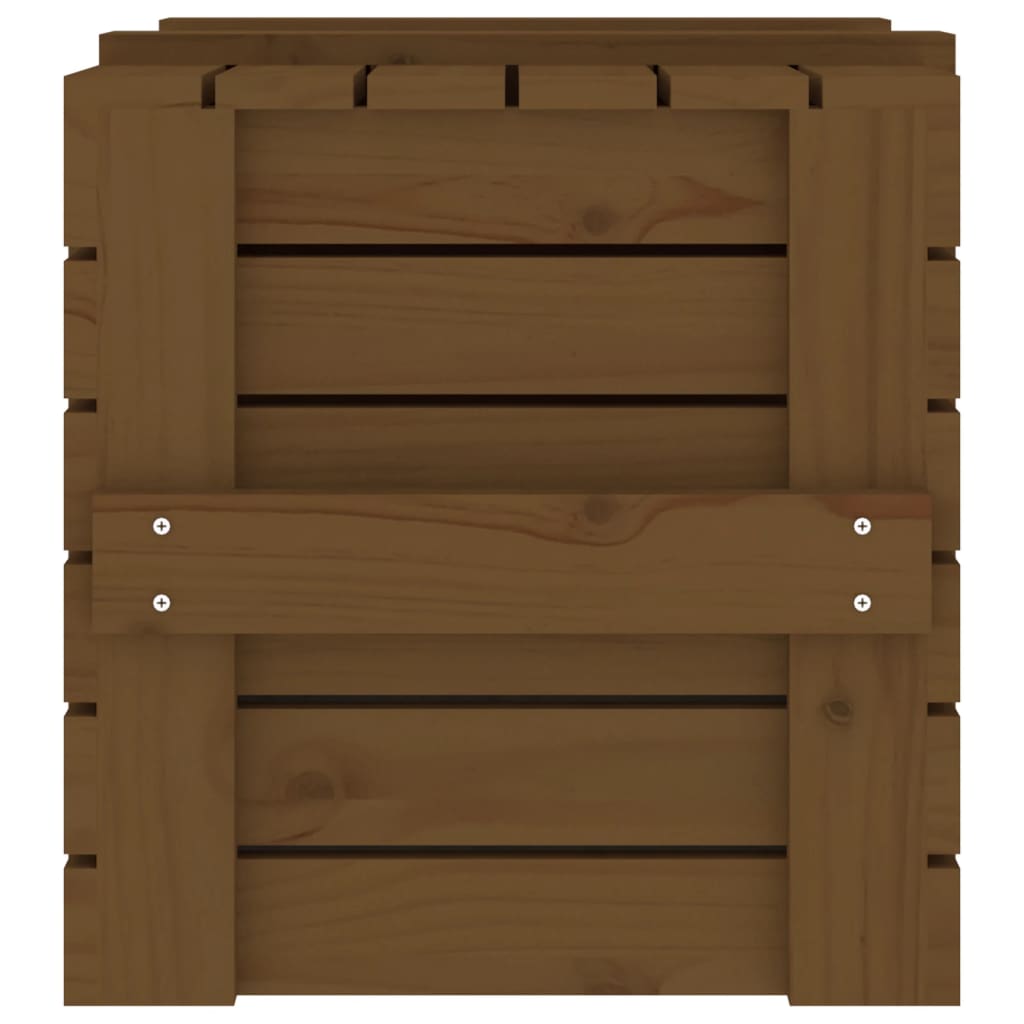 Cutie de depozitare, maro miere, 58x40,5x42 cm lemn masiv pin Lando - Lando