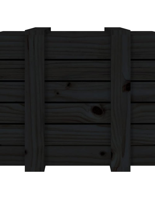 Încărcați imaginea în vizualizatorul Galerie, Cutie de depozitare, negru, 58x40,5x42 cm, lemn masiv de pin Lando - Lando
